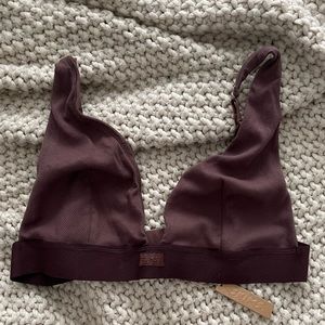 SKIMS Cotton Plunge Bralette